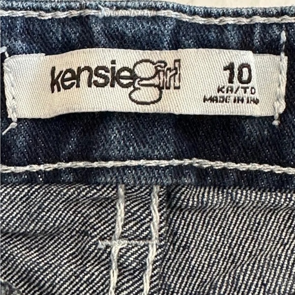 Kensie Girl Denim Embroidered Lace Trim size 10 Shorts - Picture 3 of 8